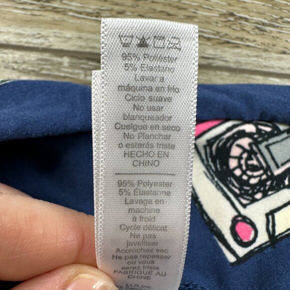 Lularoe One Size leggings blue mixed tape cassette - Picture 3 of 4